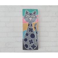 Obraz na desce - Kot Chaplin